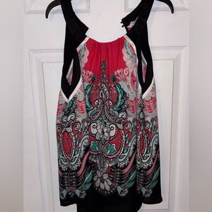 Vibrant Paisley Sleeveless Top